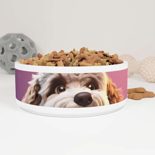 Pet Dog Bowl – Ceramic Food & Water Dish, Microwave & Dishwasher Safe