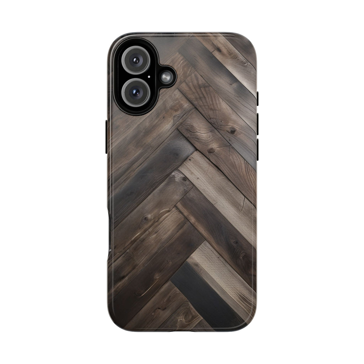 iPhone Tough Cases Phone Cases for iPhone 14\15\16\17\18– Dual Layer, Matte/Glossy Finish, Wireless Charging Compatible. Durable Phone Case with Modern Wood Design.