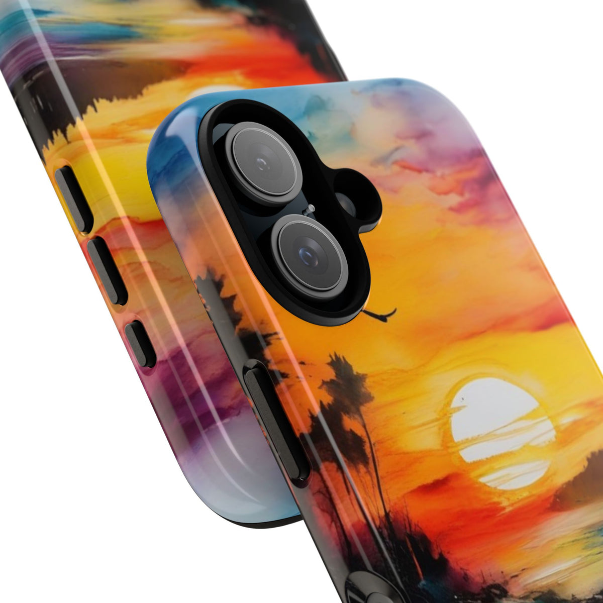 iPhone Tough Case Phone Case for iPhone 16/16 Plus/16 Pro/16 Pro Max – Dual Layer, Matte/Glossy Finish, Wireless Charging Compatible