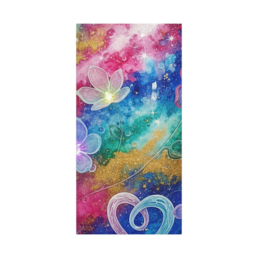 Abstract Art Canvas Print – Modern Wall Art, Matte Canvas, Ready to Hang, Home & Office Décor, Modern Wall Décor, Colorful Floral Heart Galaxy Matte Canvas Wall Art, Stretched 1.25", canvas wall art.