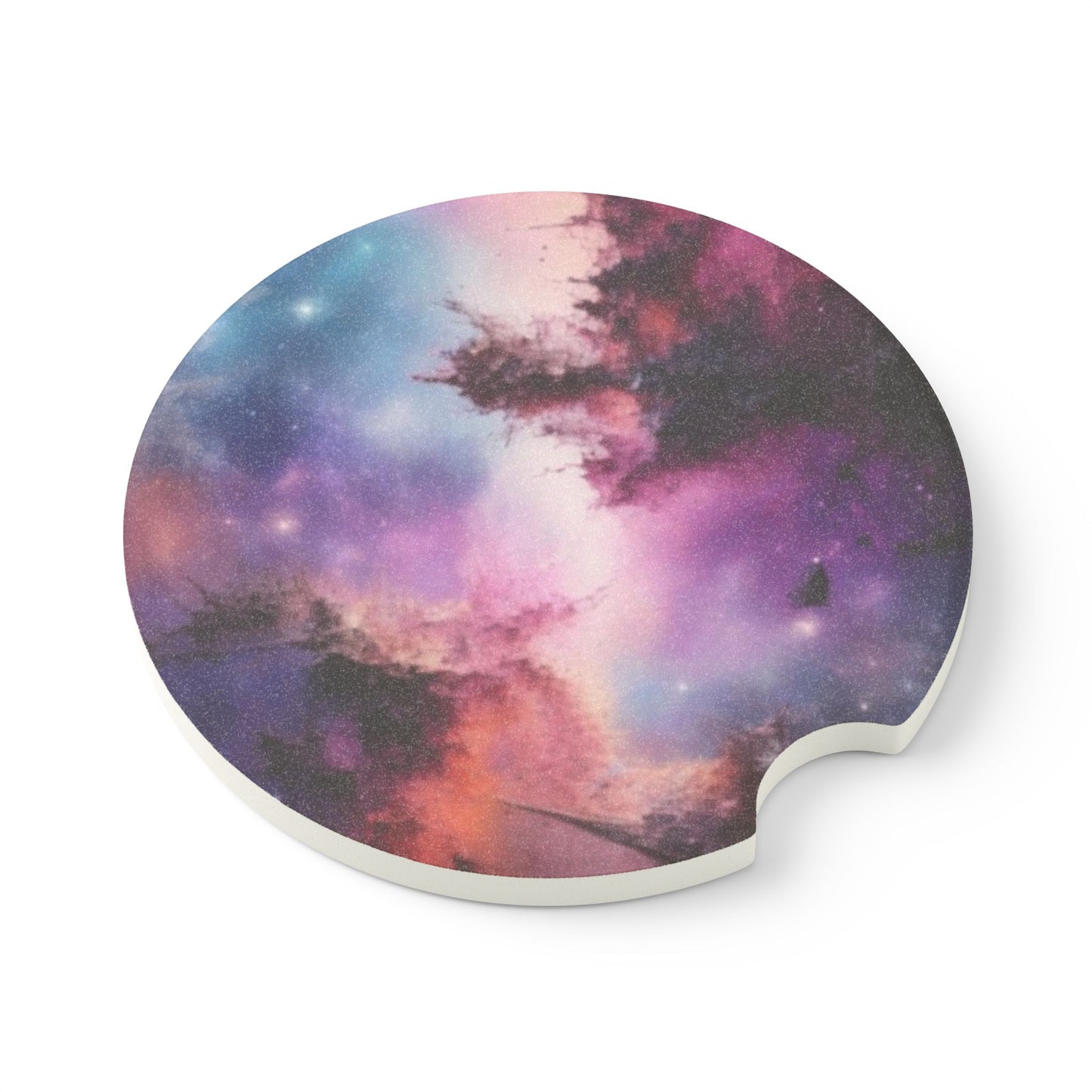 Galaxy Soapstone Car Coaster — Nebula Drink Holder for Cars