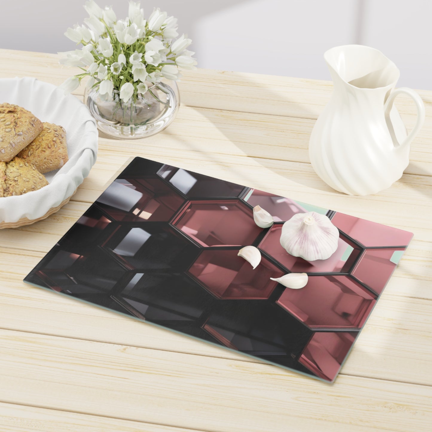 Tempered Glass Cutting Board – Hygienic, Scratch-Resistant, Dishwasher-Safe | Modern Kitchen Essential, Kitchen Decor, Housewarming Gift, Unique Design, Food Prep, Stylish Serving Board
