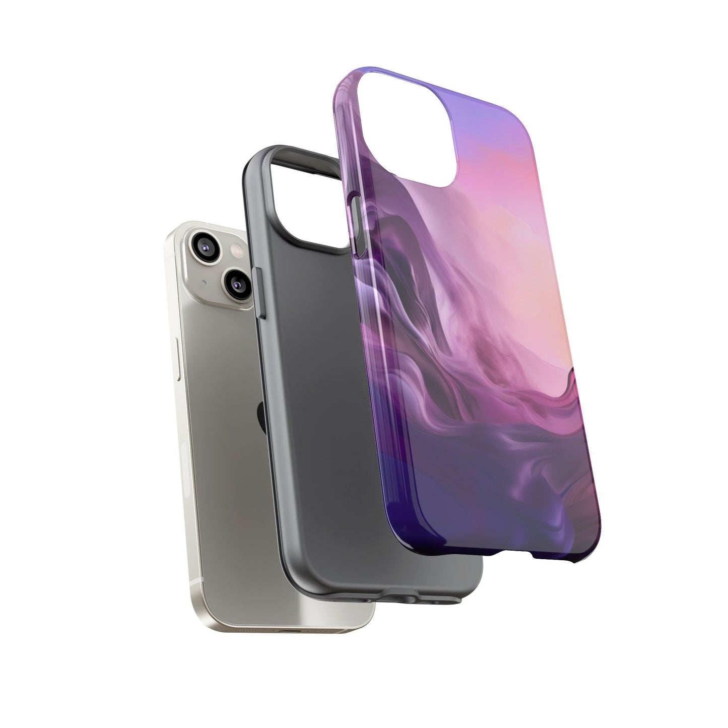 iPhone Tough Case Phone Case for iPhone 14\15\16 – Dual Layer, Matte/Glossy Finish, Wireless Charging Compatible