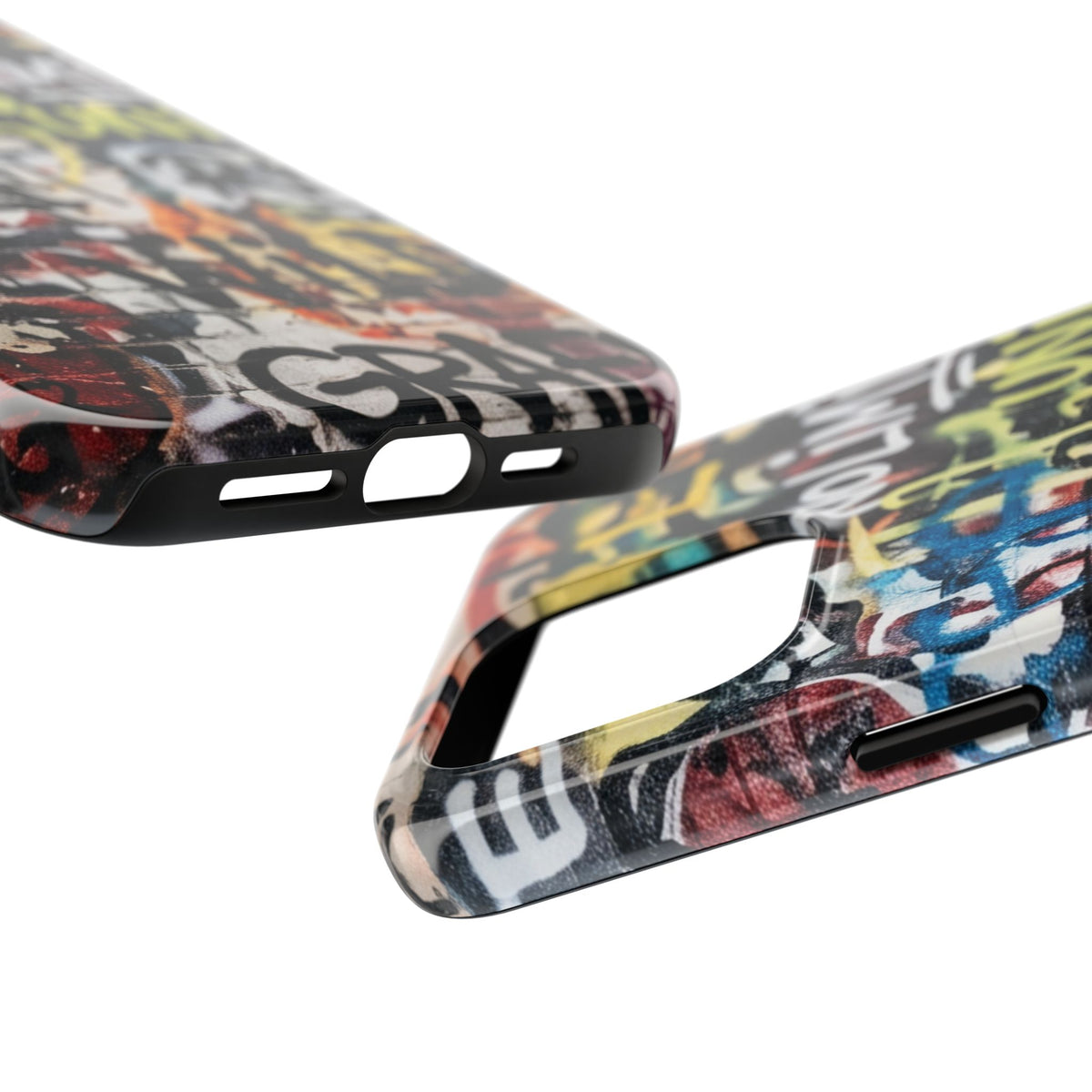 iPhone Tough Cases Phone Cases for iPhone 15\16\17\18 – Dual Layer, Matte/Glossy Finish, Wireless Charging Compatible. Graffiti Tough Phone Case
