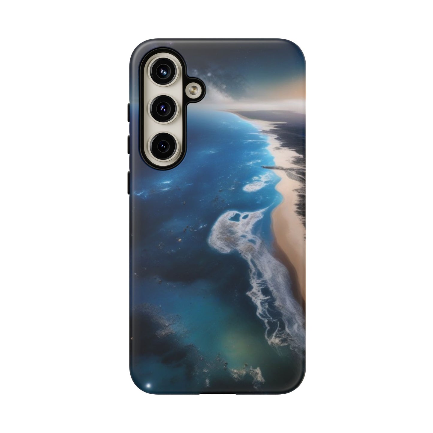 Tough Case Phone Case for Samsung Galaxy S26/S25/S24/S23/S22 – Dual Layer, Matte/Glossy Finish, Wireless Charging CompatibleOcean Wave Phone Case - Tough, Stylish Protection for Beach Lovers