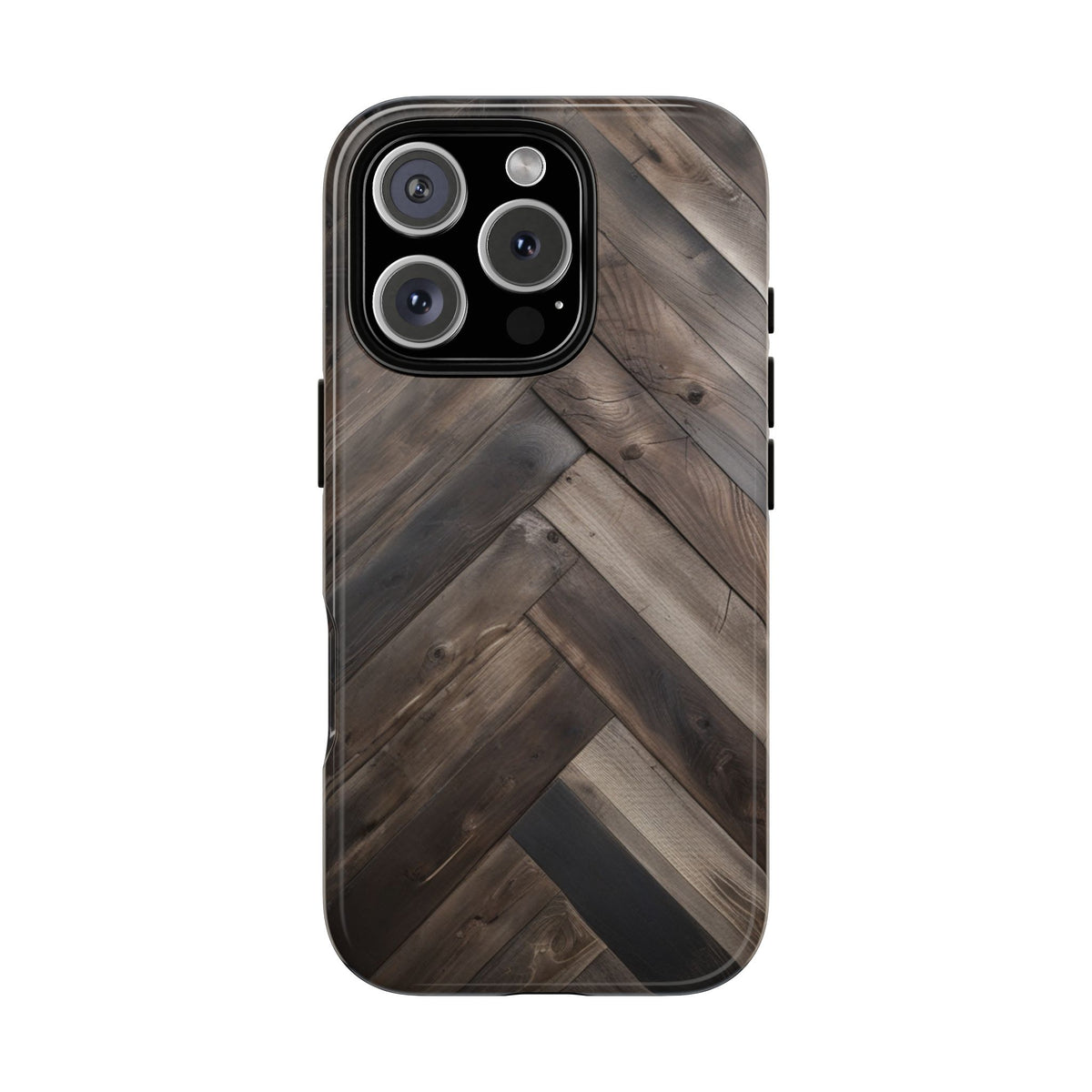 iPhone Tough Cases Phone Cases for iPhone 14\15\16\17\18– Dual Layer, Matte/Glossy Finish, Wireless Charging Compatible. Durable Phone Case with Modern Wood Design.