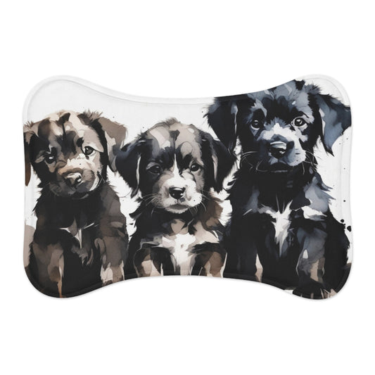 Designer Pet Feeding Mat – Non-Slip, Absorbent & Bone Shaped for Mess-Free Meals