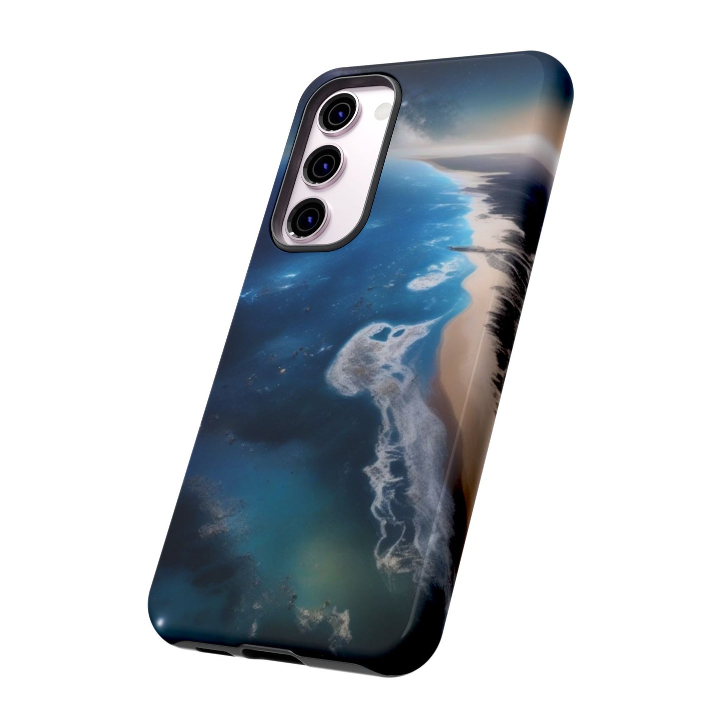 Tough Case Phone Case for Samsung Galaxy S26/S25/S24/S23/S22 – Dual Layer, Matte/Glossy Finish, Wireless Charging CompatibleOcean Wave Phone Case - Tough, Stylish Protection for Beach Lovers