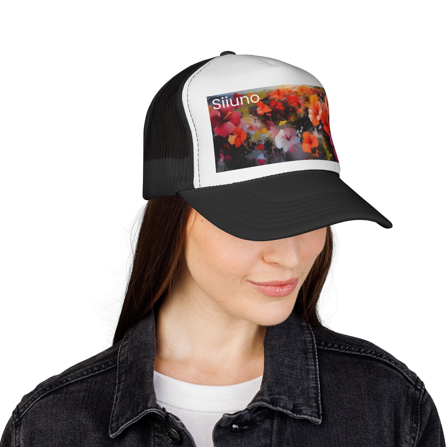 Floral Print Trucker Cap - Vibrant Summer Style