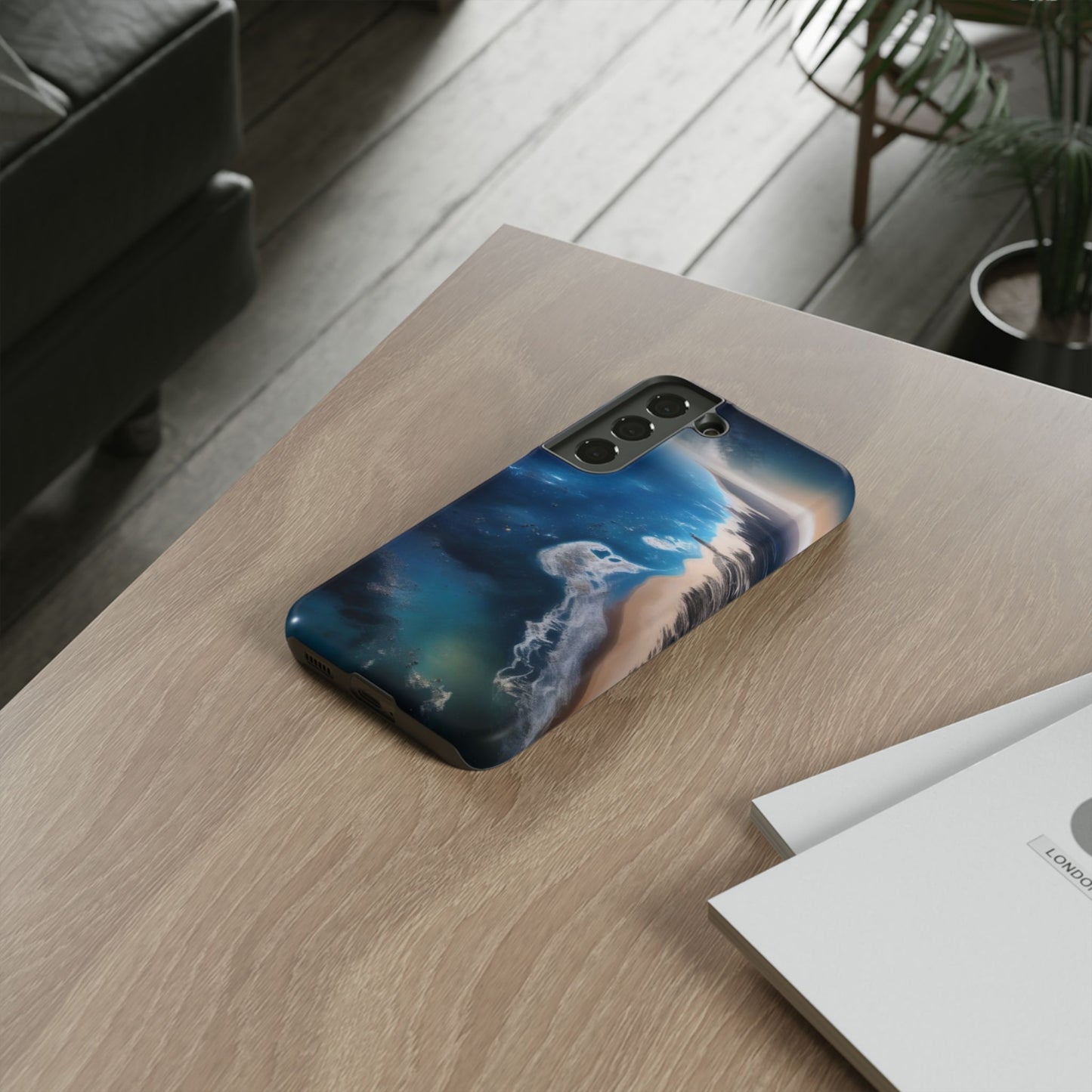 Tough Case Phone Case for Samsung Galaxy S26/S25/S24/S23/S22 – Dual Layer, Matte/Glossy Finish, Wireless Charging CompatibleOcean Wave Phone Case - Tough, Stylish Protection for Beach Lovers