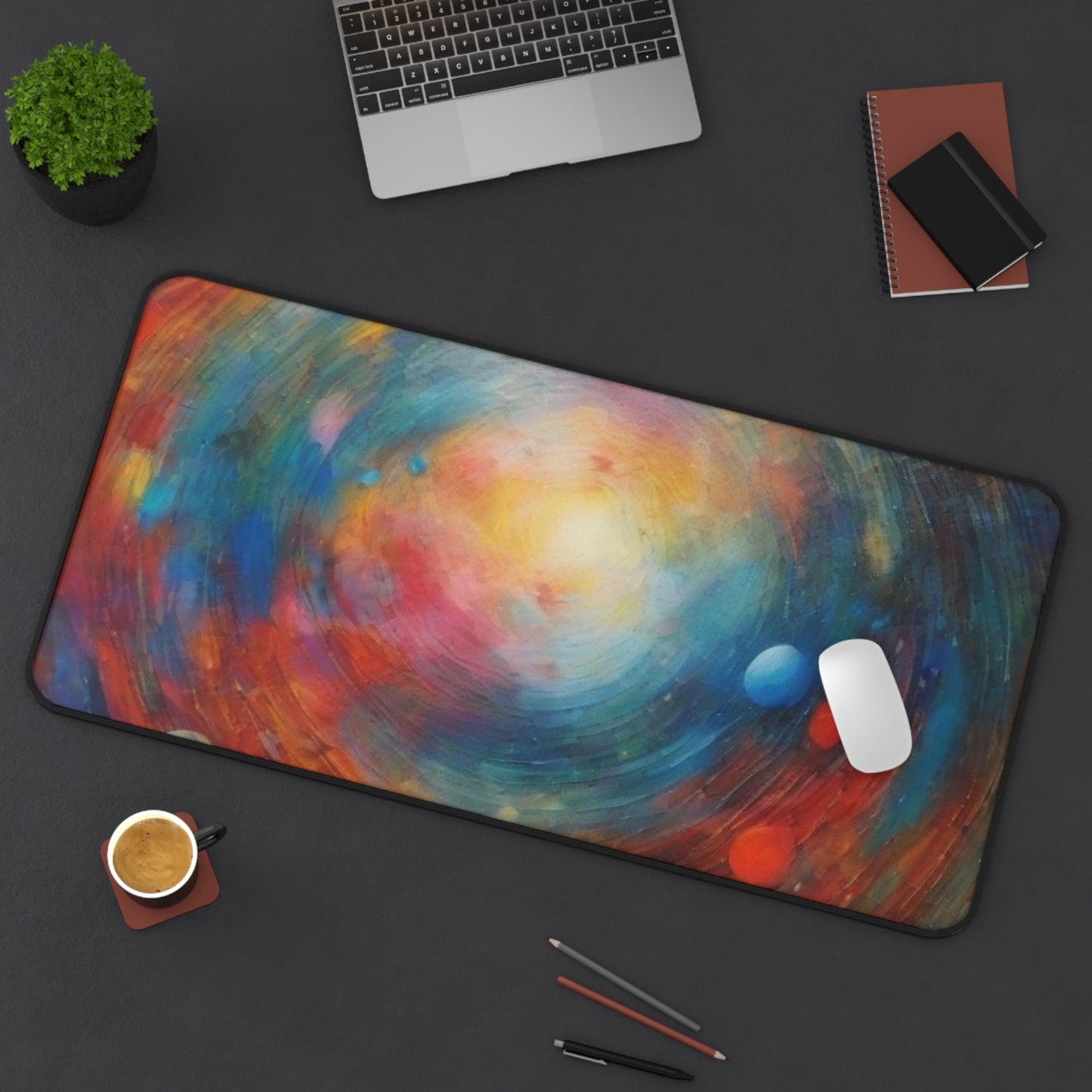 Large Gaming Mouse Pad – Premium Mouse Pad & Tech Accessory for Home & Office, Premium Desk Mat, Gaming Mouse Pad, Non-slip, Galaxy Spiral Desk Mat — Colorful Cosmic Mousepad for Office & Gaming