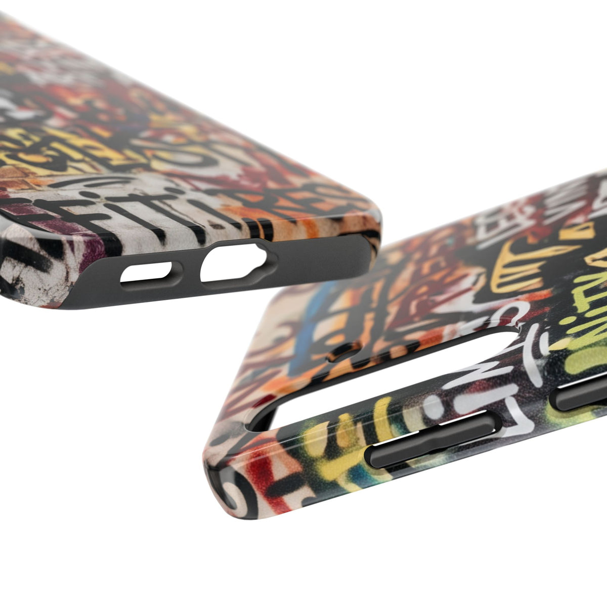 Tough Cases Phone Cases for Samsung Galaxy S26/S25/S24 – Dual Layer, Matte/Glossy Finish, Wireless Charging Compatible. Graffiti Phone Case