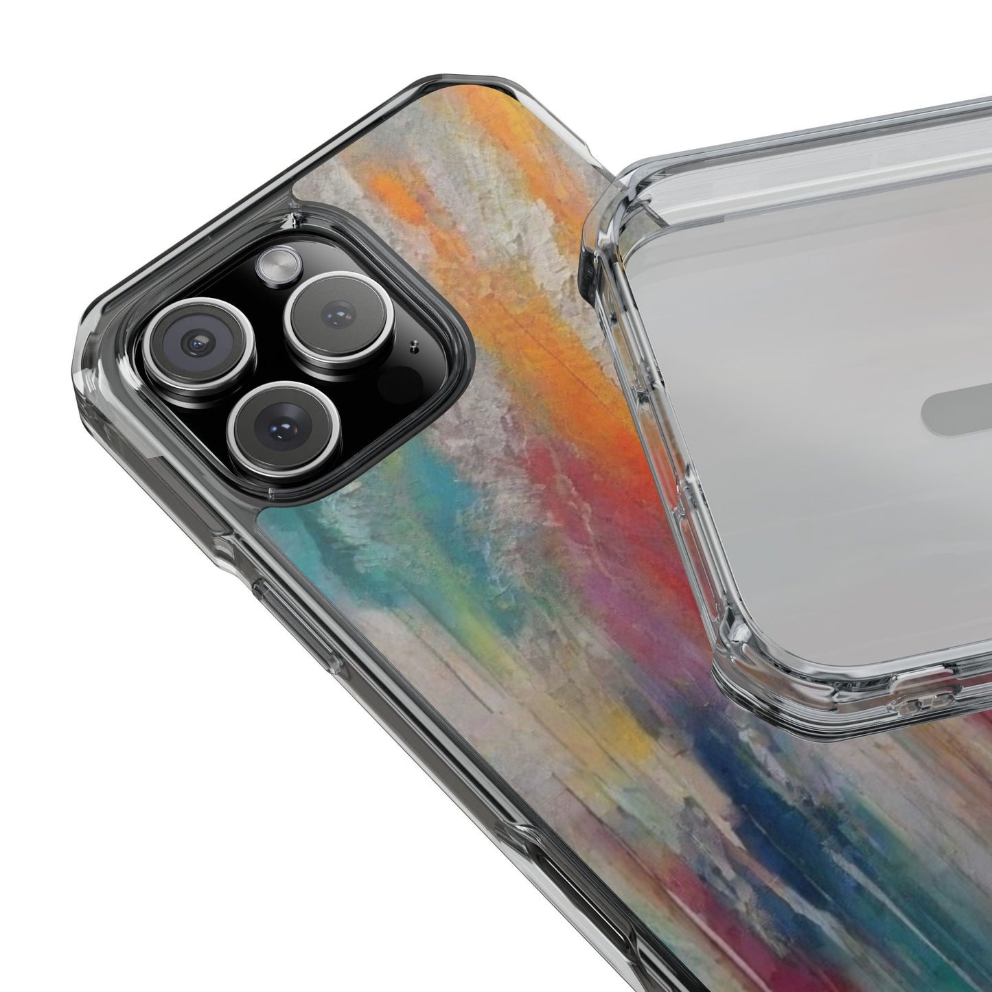 Magnetic Impact Phone Case for iPhone 16/15/14. Vibrant Magnetic Clear Phone Case, Artistic Design, Custom Phone Cover, Gift for Her, Colorful Aesthetic, Phone Accessories