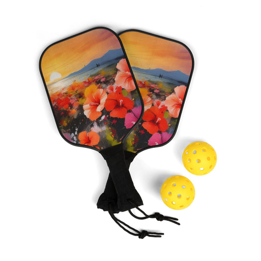 Pickleball Kit – Durable Wooden Paddles, Portable Set with Balls & Carry Bag for All Skill Levels - Perfect for Outdoor Fun!