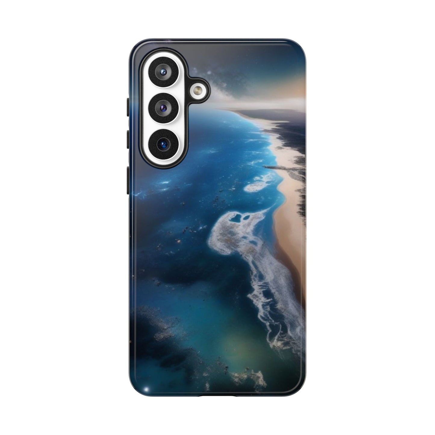 Tough Case Phone Case for Samsung Galaxy S26/S25/S24/S23/S22 – Dual Layer, Matte/Glossy Finish, Wireless Charging CompatibleOcean Wave Phone Case - Tough, Stylish Protection for Beach Lovers