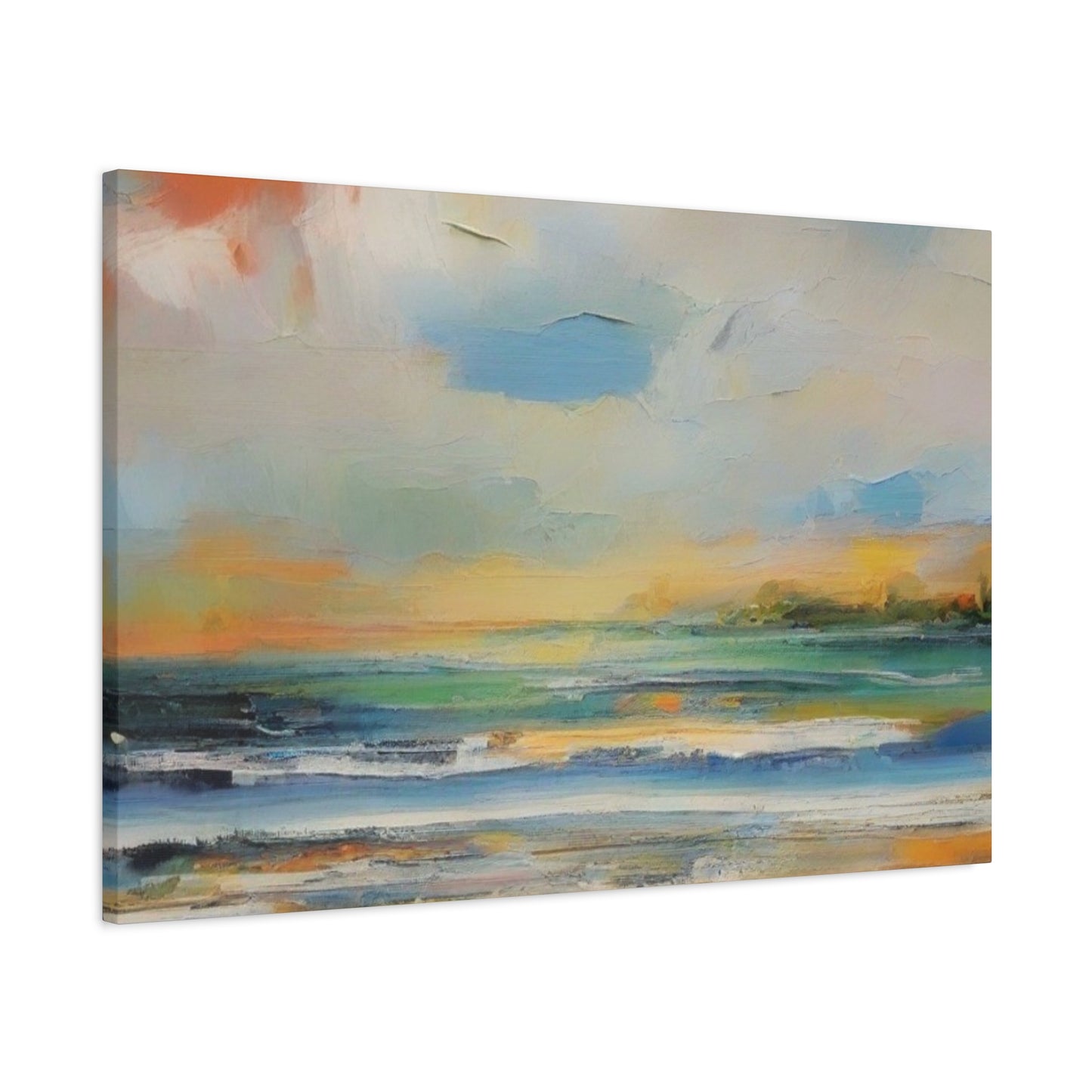 Abstract Art Canvas Print – Modern Wall Art, Digital Artwork, Matte Canvas, Ready to Hang, Home & Office Décor, Modern Wall Décor, Serene Coastal Canvas Art
