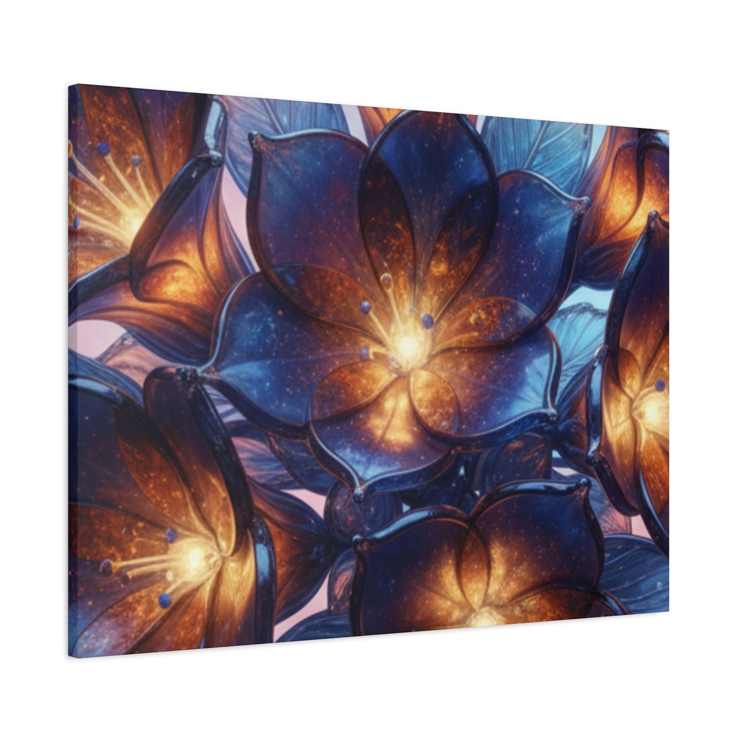 Canvas Print – Modern Wall Art, Matte Canvas, Ready to Hang, Home & Office Décor, Modern Wall Décor, Floral Canvas Wall Art — Illuminated Blossom Matte Stretched Print