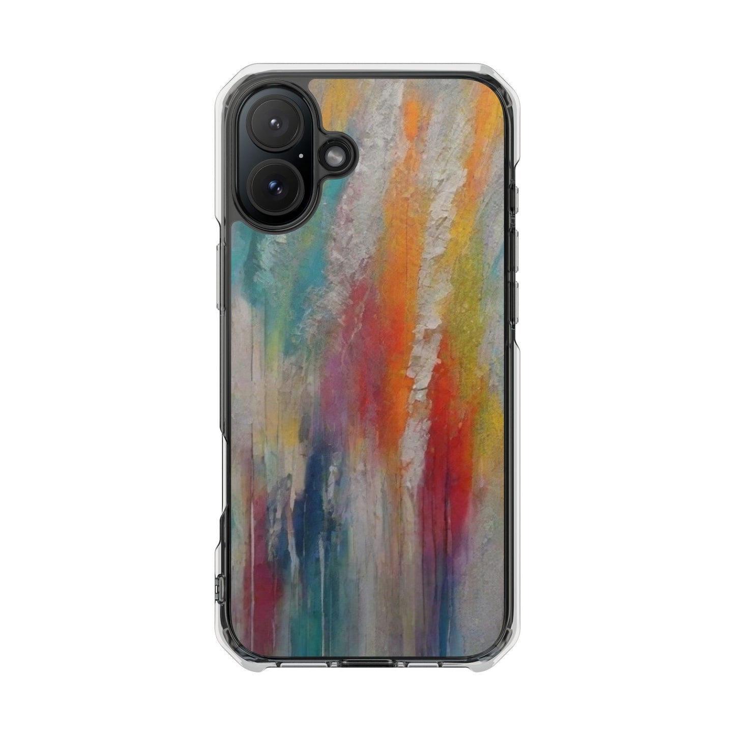 Magnetic Impact Phone Case for iPhone 16/15/14. Vibrant Magnetic Clear Phone Case, Artistic Design, Custom Phone Cover, Gift for Her, Colorful Aesthetic, Phone Accessories