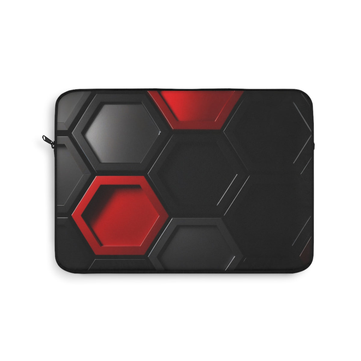 Laptop Sleeve, Tech Case, Computer Bag, Gift for Tech Lovers, Red and Black Design, Modern Laptop Accessories