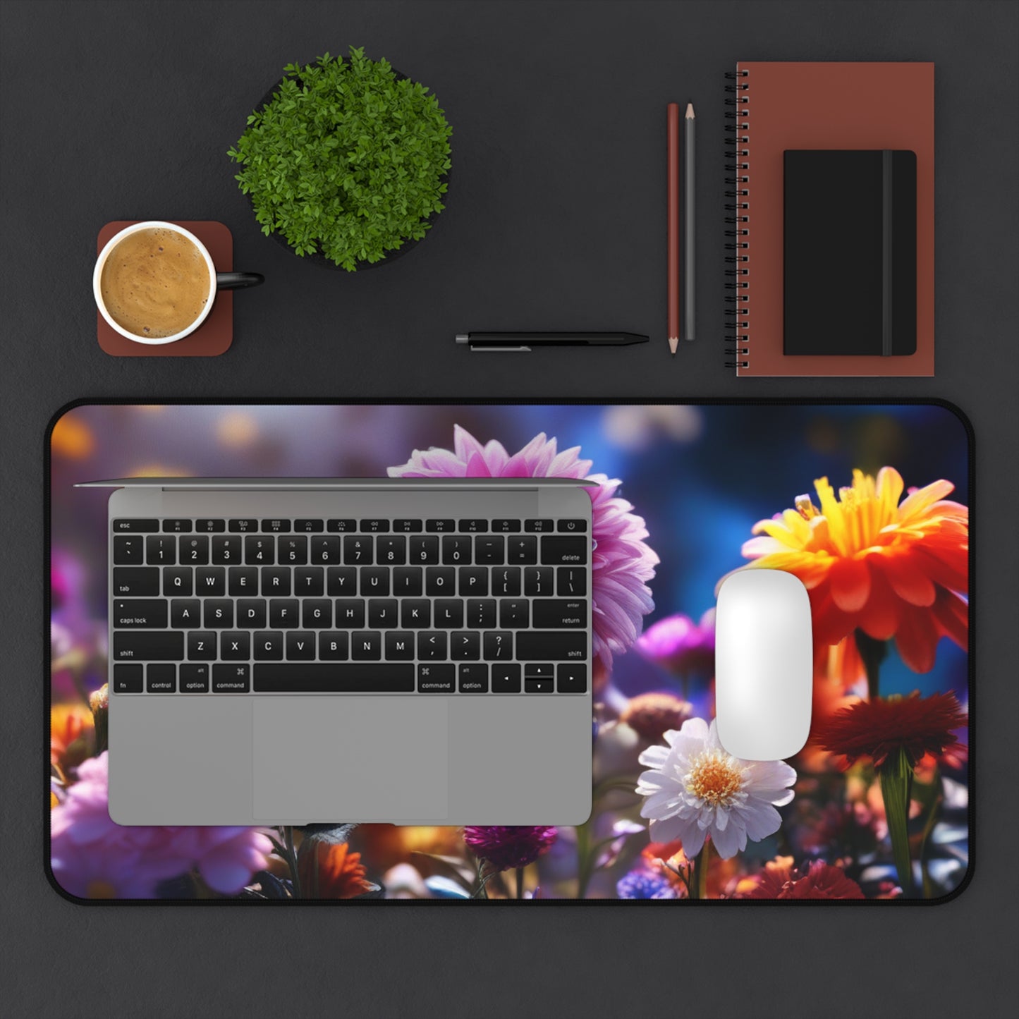 Large Gaming Mouse Pad – Premium Mouse Pad & Tech Accessory for Home & Office, Premium Desk Mat, Gaming Mouse Pad, Non-slip, Floral Garden Desk Mat — Vibrant Bloom Mouse Pad for Office & Home