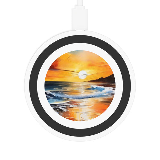 Wireless Charging Pad — Sunset Beach Artwork Qi Charger
