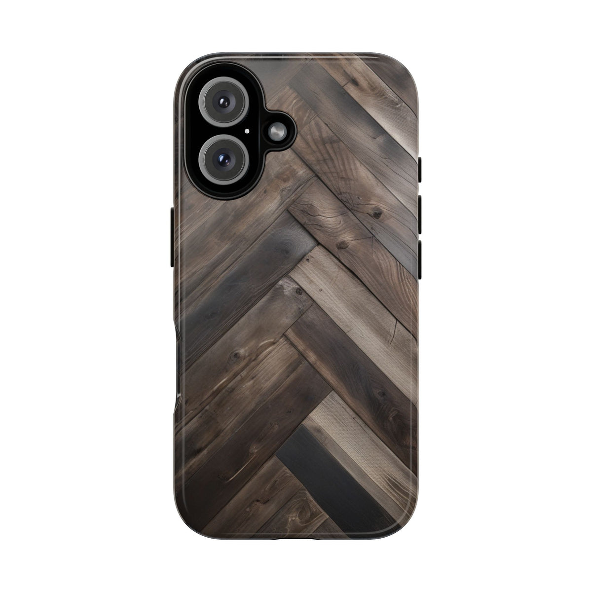 iPhone Tough Cases Phone Cases for iPhone 14\15\16\17\18– Dual Layer, Matte/Glossy Finish, Wireless Charging Compatible. Durable Phone Case with Modern Wood Design.