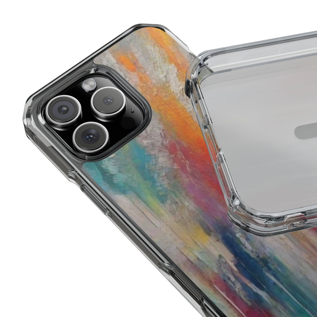 Magnetic Impact Phone Case for iPhone 16/15/14. Vibrant Magnetic Clear Phone Case, Artistic Design, Custom Phone Cover, Gift for Her, Colorful Aesthetic, Phone Accessories
