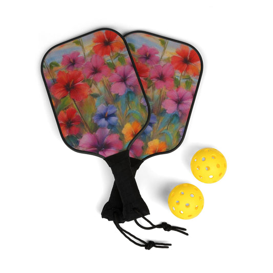 Pickleball Kit – Durable Wooden Paddles, Portable Set with Balls & Carry Bag for All Skill Levels - Perfect for Outdoor Fun!
