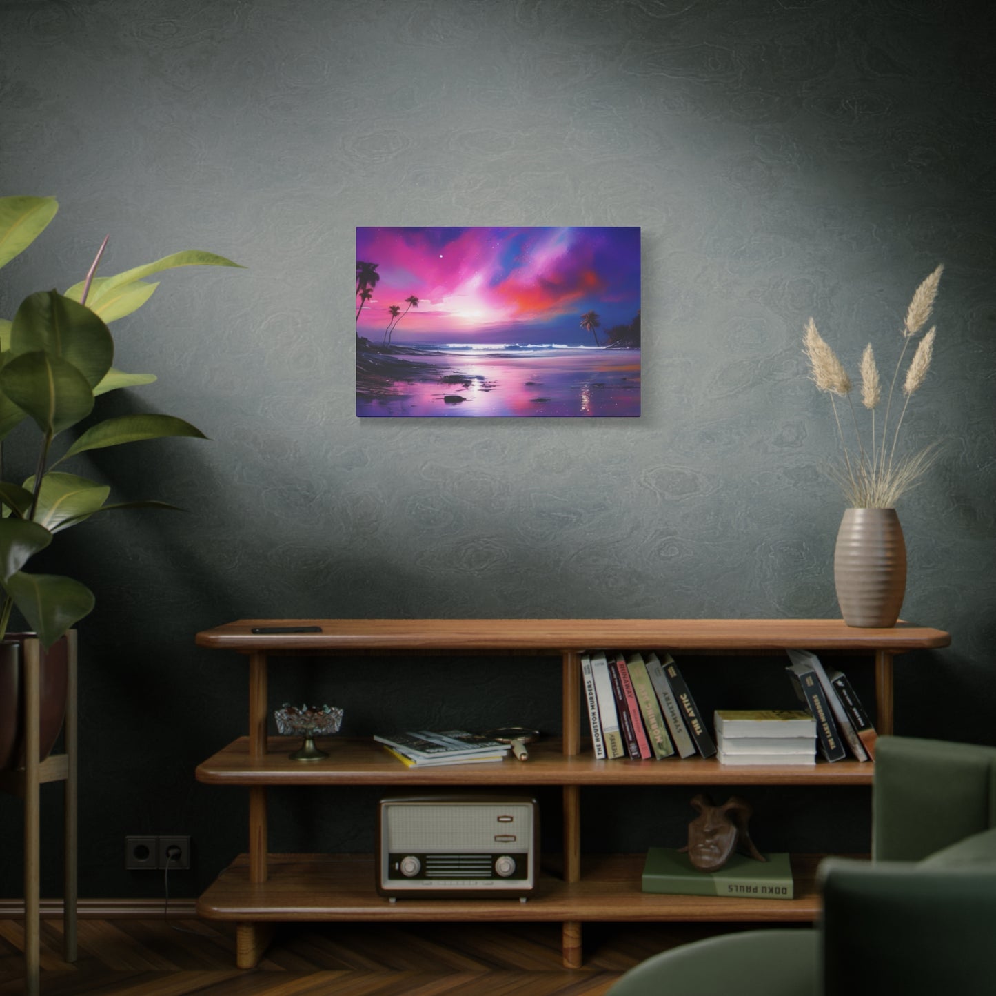 Abstract Art Canvas Print – Modern Wall Art, Digital Artwork, Matte Canvas, Ready to Hang, Home & Office Décor, Modern Wall Décor, Tropical Sunset Canvas Art - Vibrant Beach Landscape Wall Decor