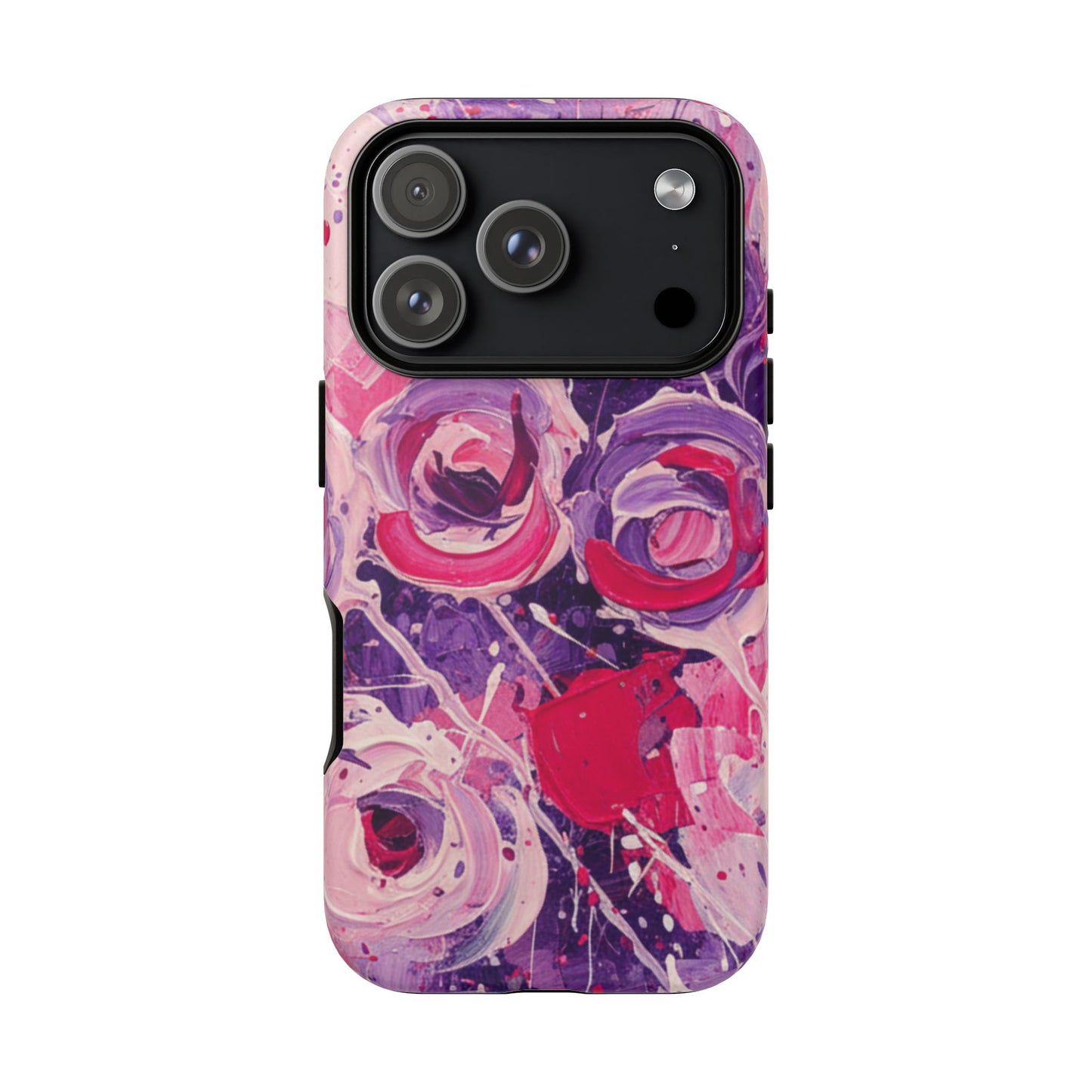 iPhone Tough Cases , iPhone 17 case, Phone Cases for iPhone 14\15\16\17 – Dual Layer, Matte/Glossy Finish, Wireless Charging Compatible, Floral Abstract Tough Phone Case — Protective Cover