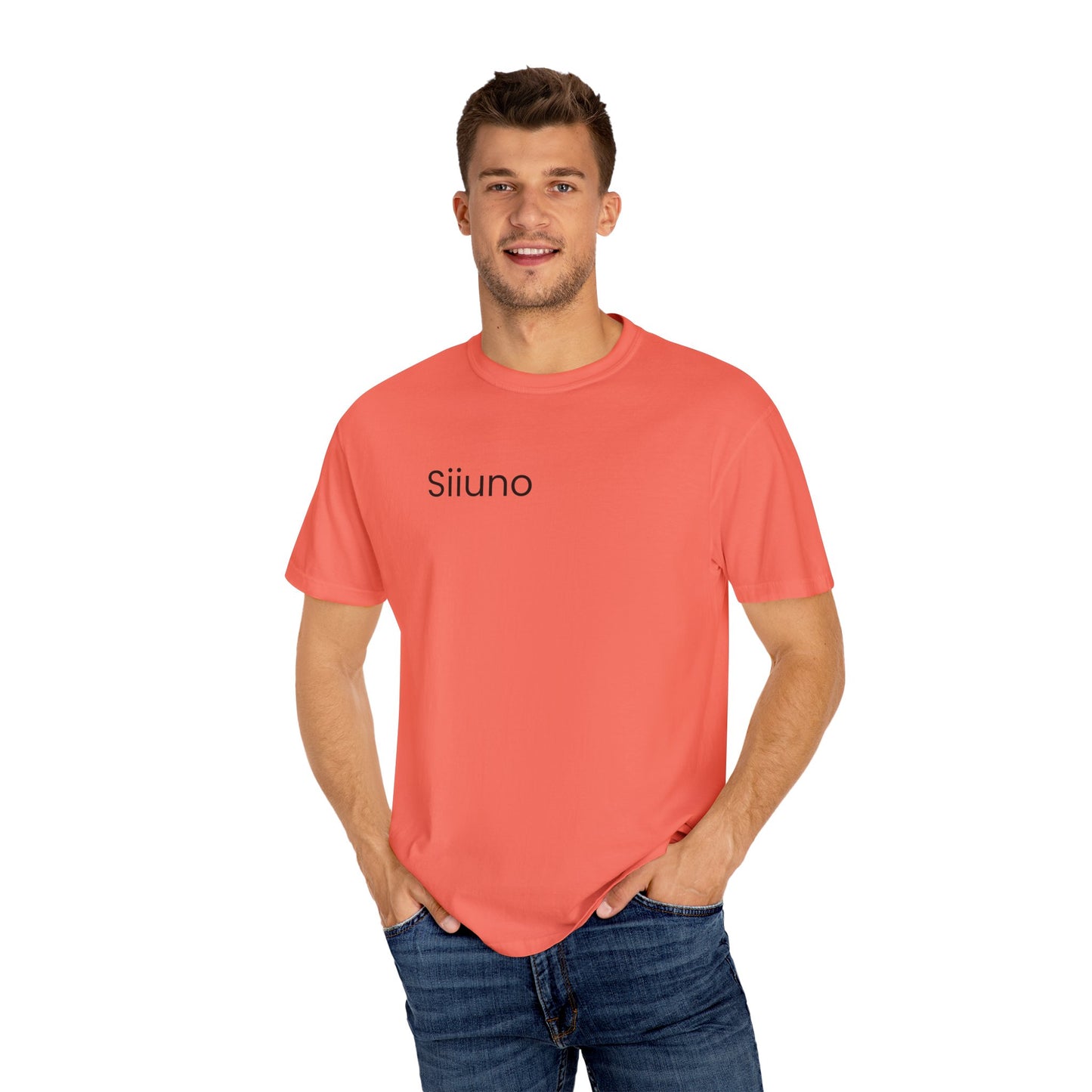 Siiuno Garment-Dyed T-shirt for Everyday Comfort, Unisex Tee for Casual Wear, Gift for Friends, Relaxed Style Tee, Versatile Summer Top