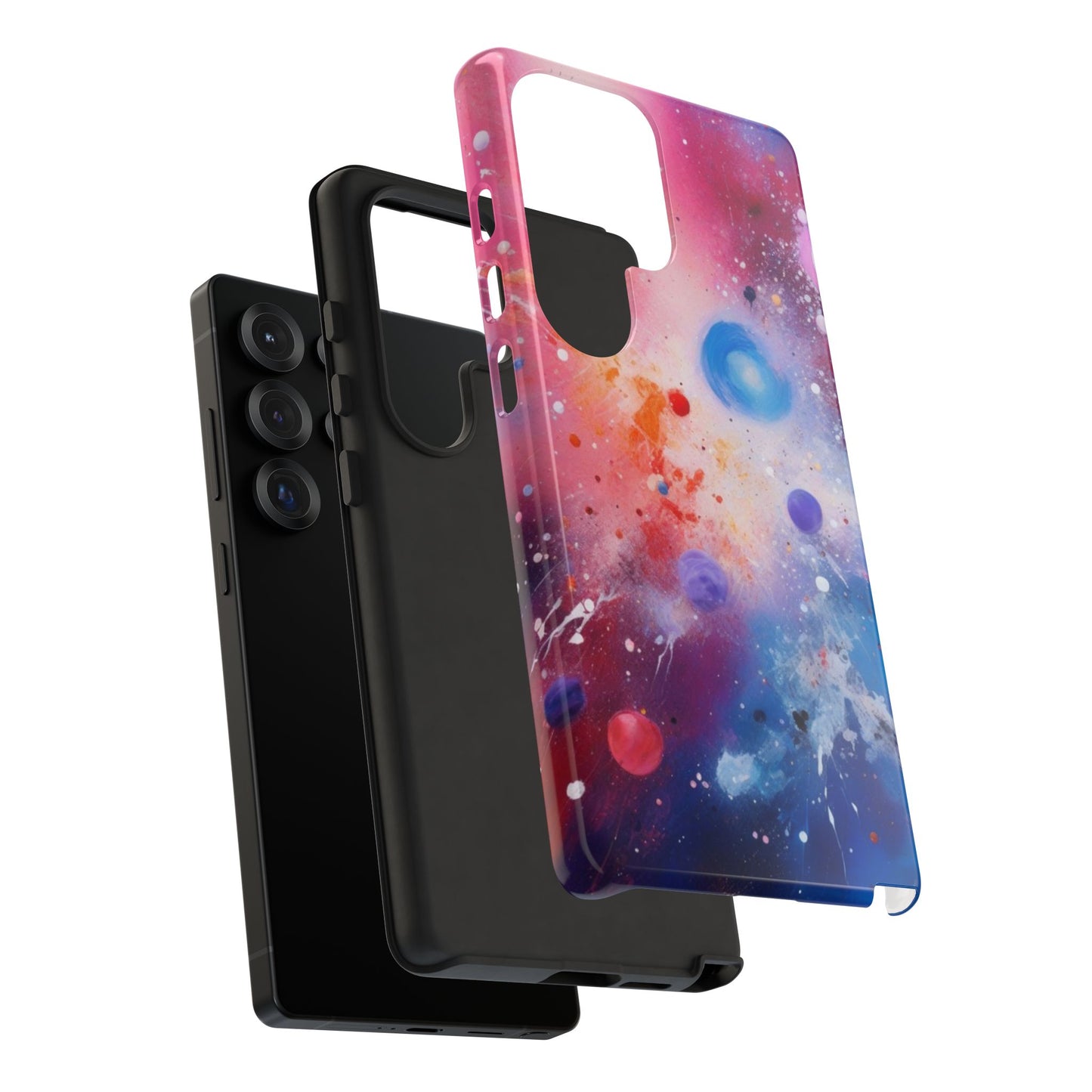 Tough Case Phone Case for Samsung Galaxy S25/S24 – Dual Layer, Matte/Glossy Finish, Wireless Charging Compatible, Cosmic Phone Case - Galaxy Inspired