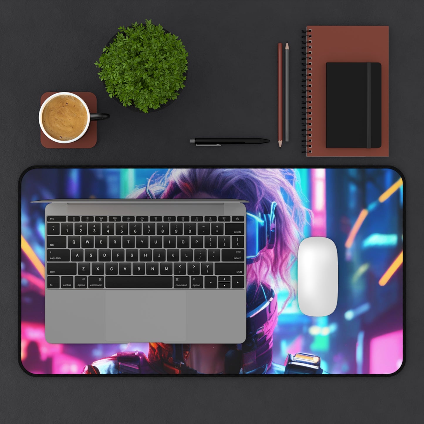Large Gaming Mouse Pad – Premium Mouse Pad & Tech Accessory for Home & Office, Premium Desk Mat, Gaming Mouse Pad, Non-slip. Cyberpunk VR Girl Desk Mat — Neon Gaming Mousepad for Gamers & Streamers...