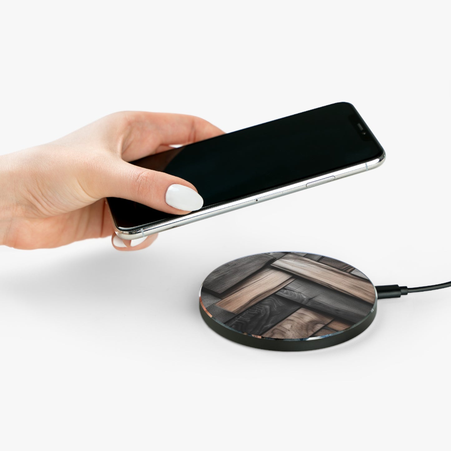 10W Fast Wireless Phone Charger – Qi-Certified for iPhone 16/15/14, Samsung Galaxy S25/S24/S23, Google Pixel 7/8/9 – Sleek, Compact Design with Micro USB Cable.
