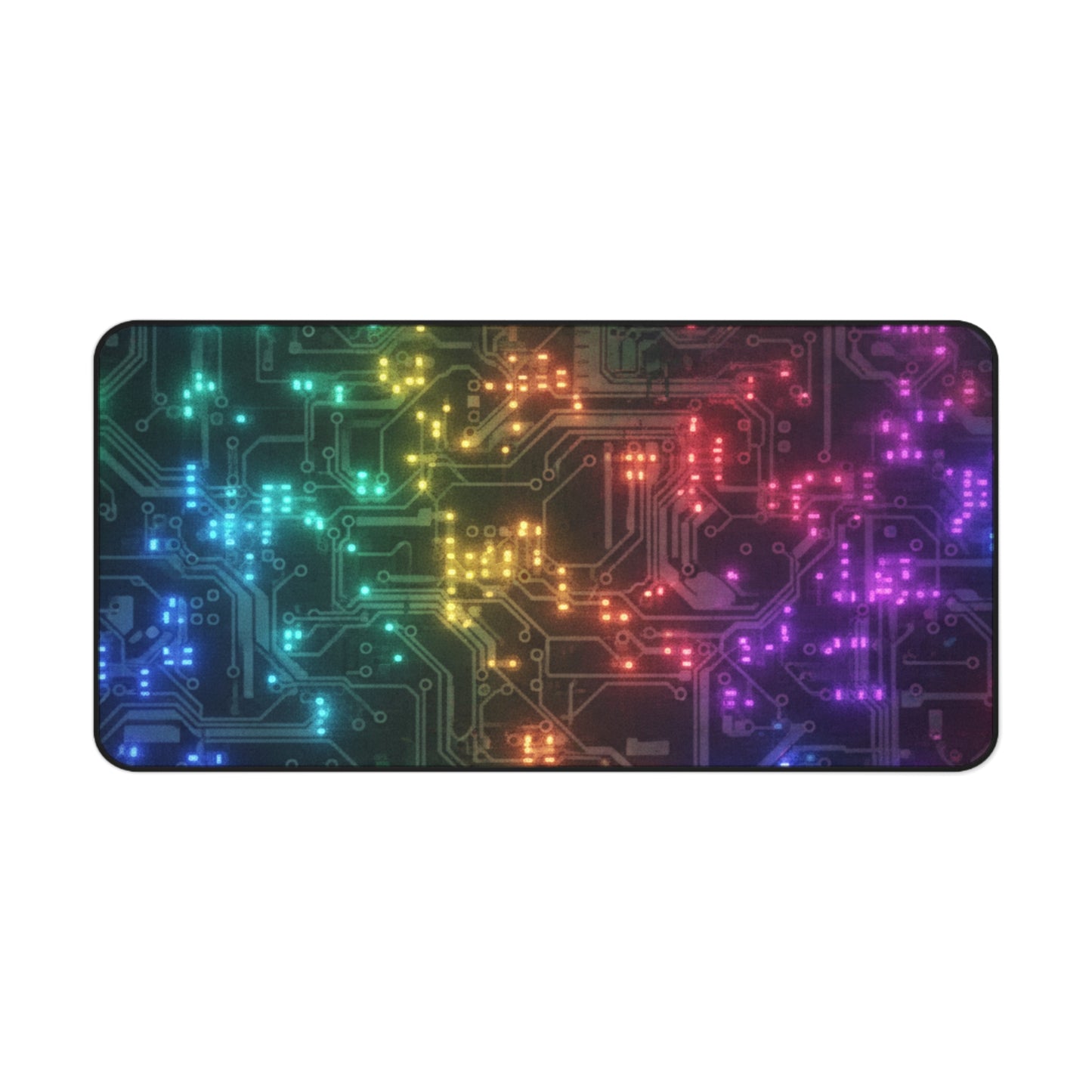 Large Gaming Mouse Pad – Premium Mouse Pad & Tech Accessory for Home & Office, Premium Desk Mat, Gaming Mouse Pad, Non-slip, Rainbow Circuit Desk Mat — RGB Tech Gamer Mouse Pad