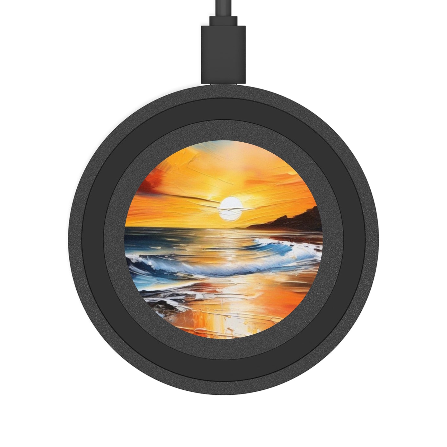 Wireless Charging Pad — Sunset Beach Artwork Qi Charger