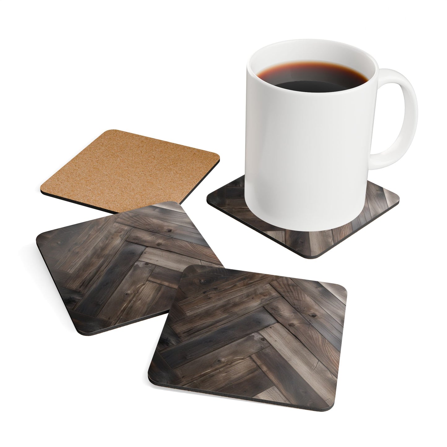 Rustic Corkwood Coaster Set - Perfect for Home Decor & Hostess Gifts