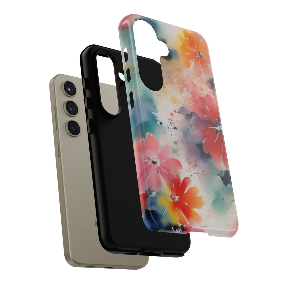 Tough Case Phone Case for Samsung Galaxy S25/S24 – Dual Layer, Matte/Glossy Finish, Wireless Charging Compatible