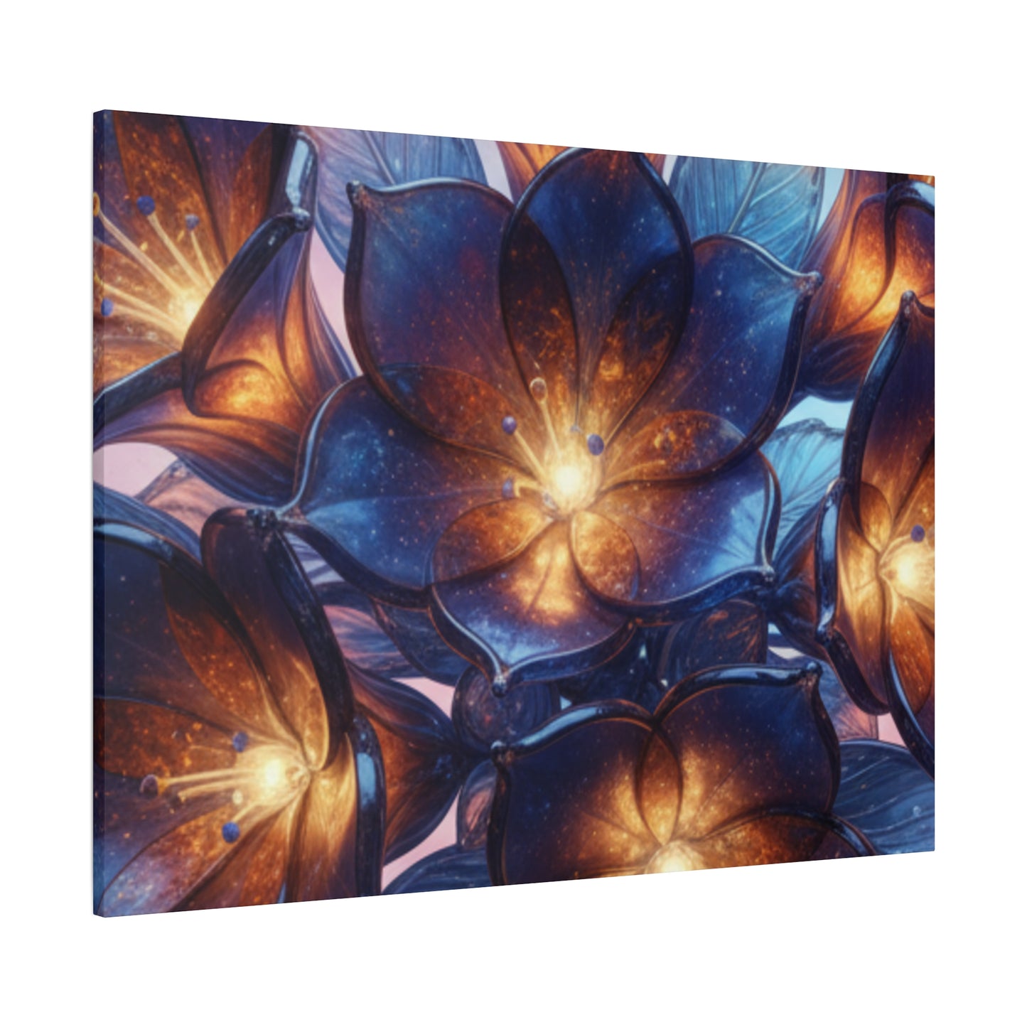 Canvas Print – Modern Wall Art, Matte Canvas, Ready to Hang, Home & Office Décor, Modern Wall Décor, Floral Canvas Wall Art — Illuminated Blossom Matte Stretched Print