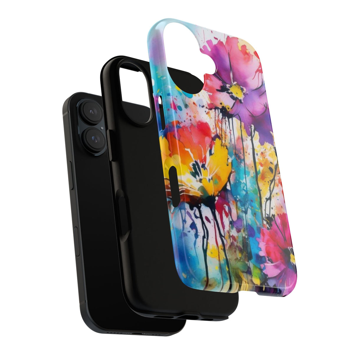 Tough Case Phone Case for iPhone 14,15,16 – Dual Layer, Matte/Glossy Finish, Wireless Charging Compatible