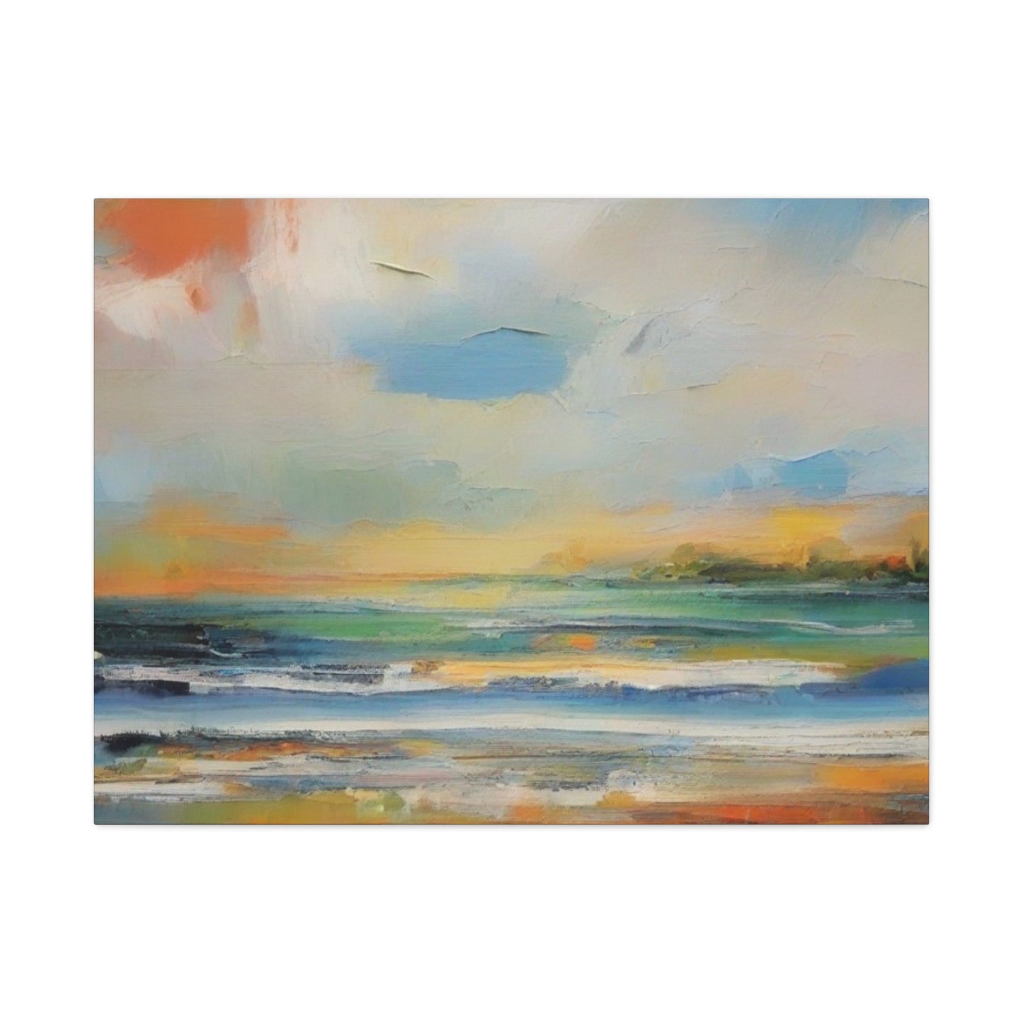 Abstract Art Canvas Print – Modern Wall Art, Matte Canvas, Ready to Hang, Home & Office Décor, Modern Wall Décor, Serene Coastal Canvas Art