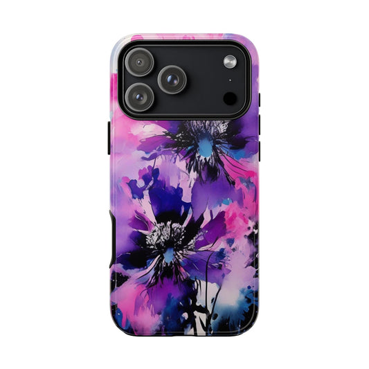 Floral Phone Case for iPhone 17\16\15\14\- Tough Cases, Stylish Cell Phone Cover, Floral Design, Gift for Her, Tech Accessory, Flower Print Phone Cover