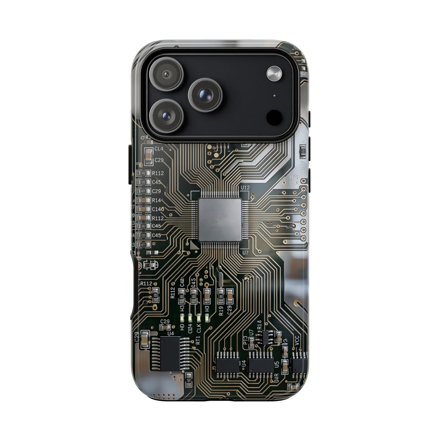 iPhone Tough Cases Phone Cases for iPhone 14\15\16\17 – Dual Layer, Matte/Glossy Finish, Wireless Charging Compatible. Circuit Board Tough Phone Case — Tech-Inspired Protective iPhone Cover
