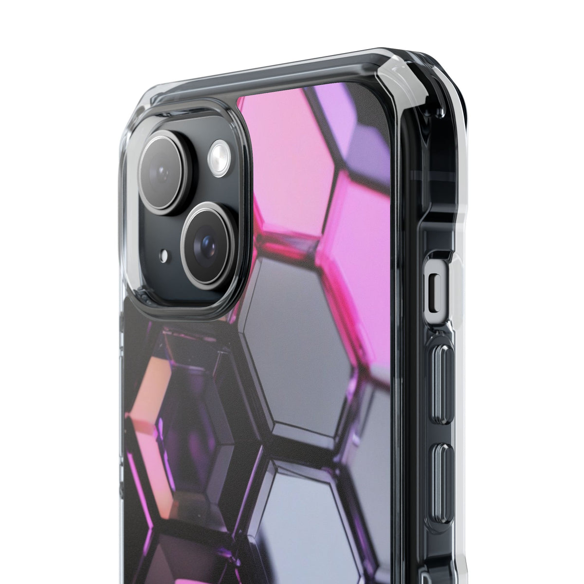 Magnetic Phone Case for iPhone 16/15/14 | Stylish Clear Impact Case, Trendy Protection for iPhone, Unique Gifts for Tech Lovers, Modern Aesthetic