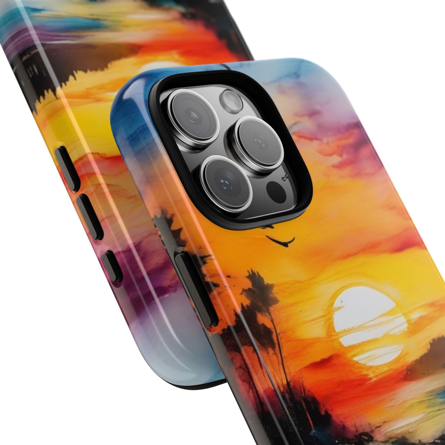 iPhone Tough Case Phone Case for iPhone 16/16 Plus/16 Pro/16 Pro Max – Dual Layer, Matte/Glossy Finish, Wireless Charging Compatible