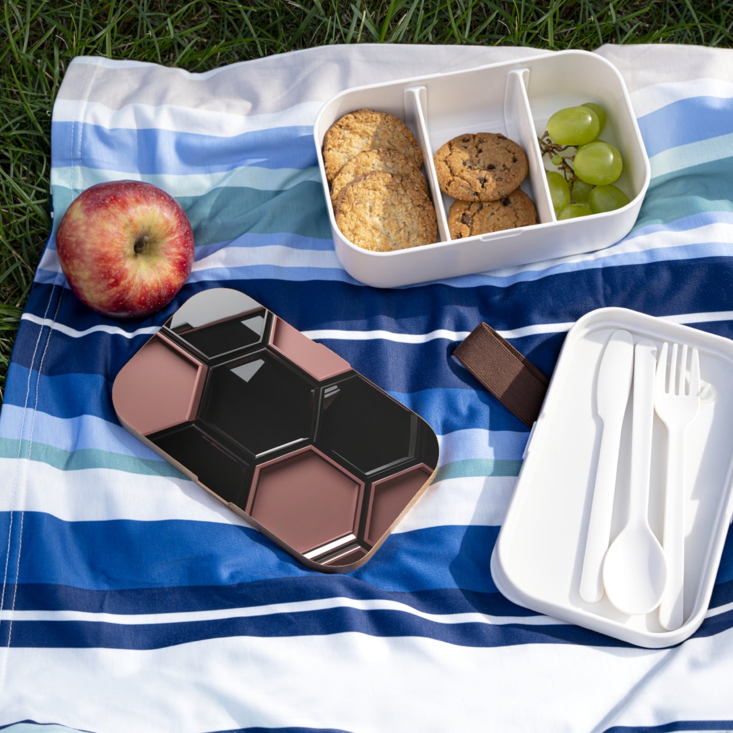 Stylish Bento Lunch Box, Modern Meal Prep Container, Eco-Friendly Lunch Storage, School Lunch Solution, Hexagon Design Box