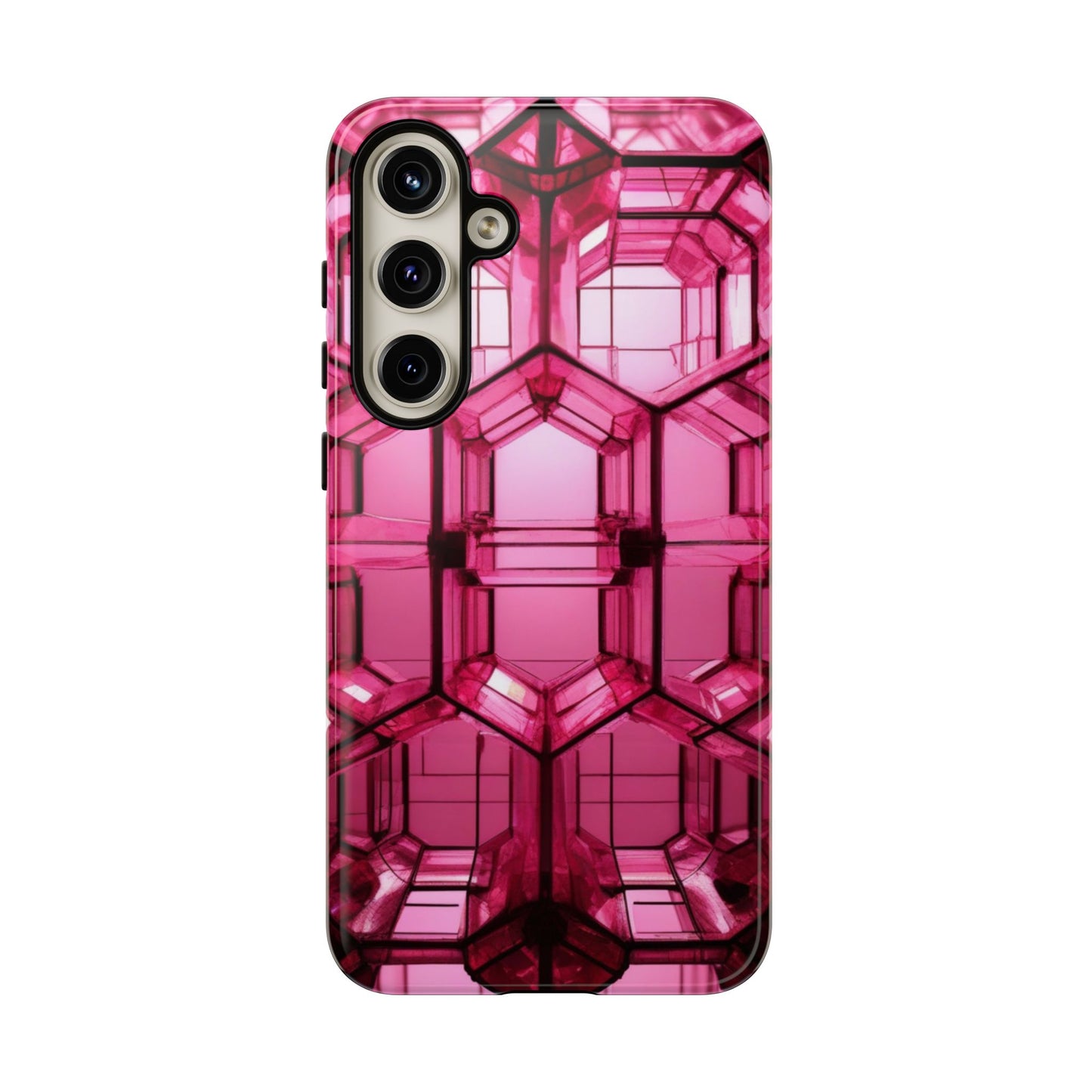 Stylish Tough Phone Case for Samsung Galaxy S25/S24/S23 - Pink, Gifts for Her, New Phone Case