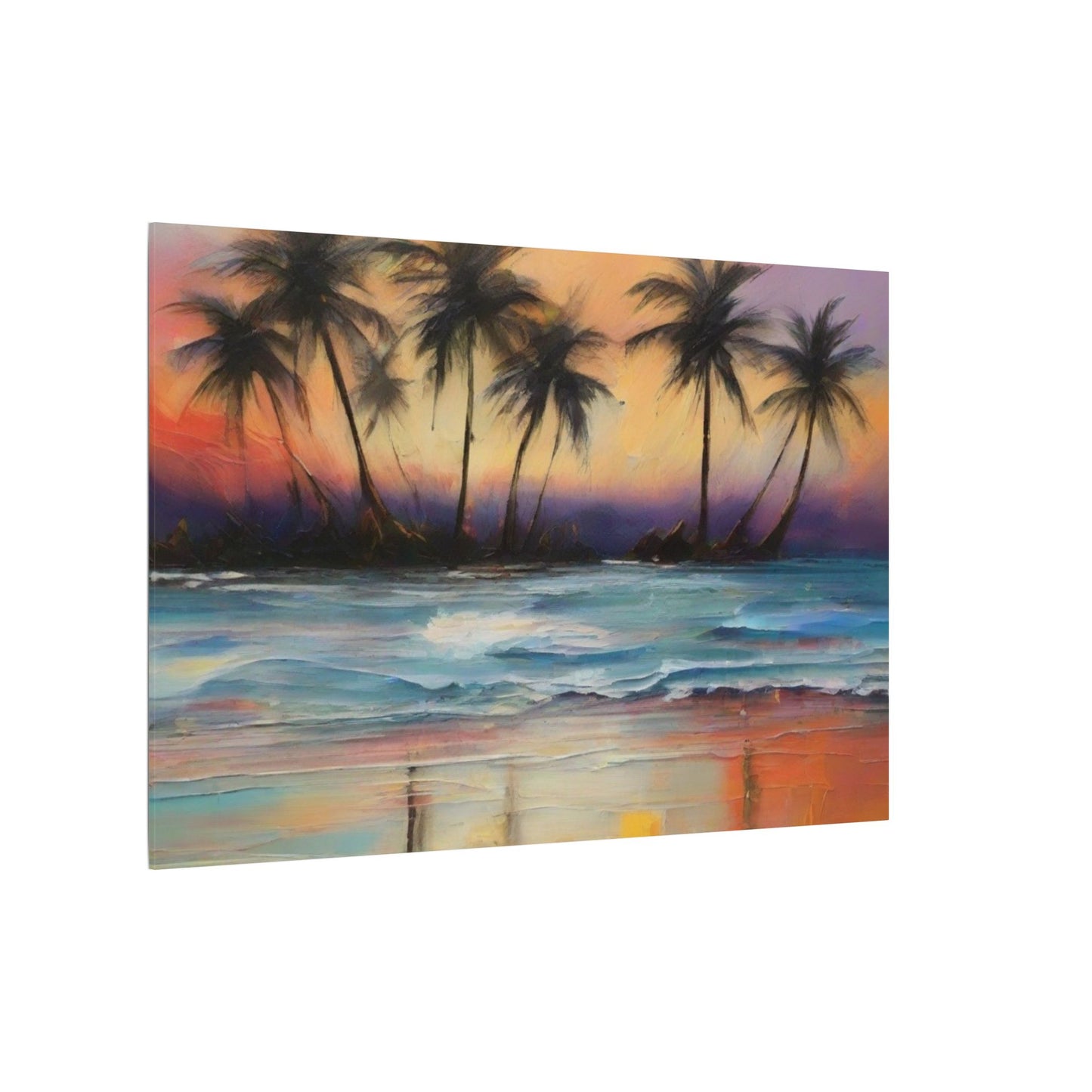 Abstract Art Canvas Print – Beach, Hawaii, Modern Wall Art, Digital Artwork, Matte Canvas, Ready to Hang, Home & Office Décor, Modern Wall Décor, Matte Canvas, Stretched, 0.75"