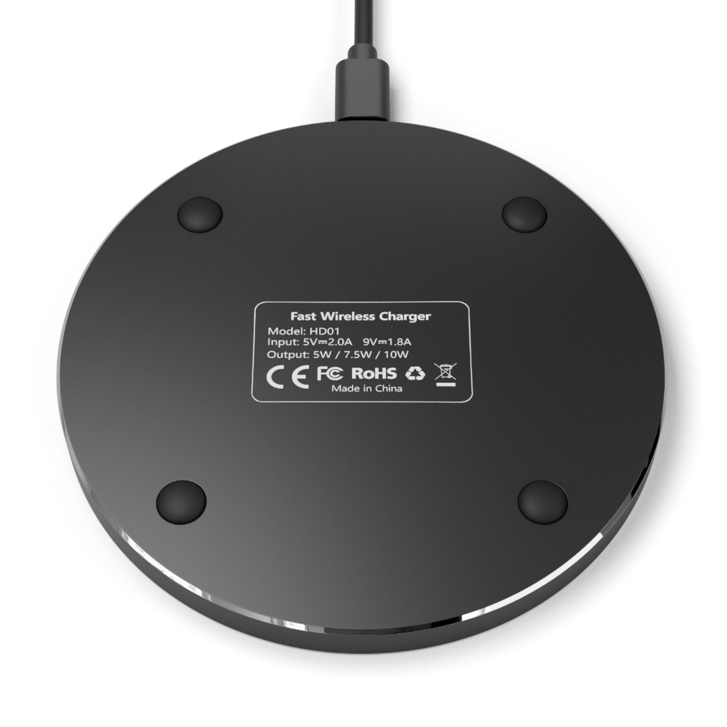 10W Fast Wireless Phone Charger – Qi-Certified for iPhone 16/15/14, Samsung Galaxy S25/S24/S23, Google Pixel 7/8/9 – Sleek, Compact Design with Micro USB Cable.
