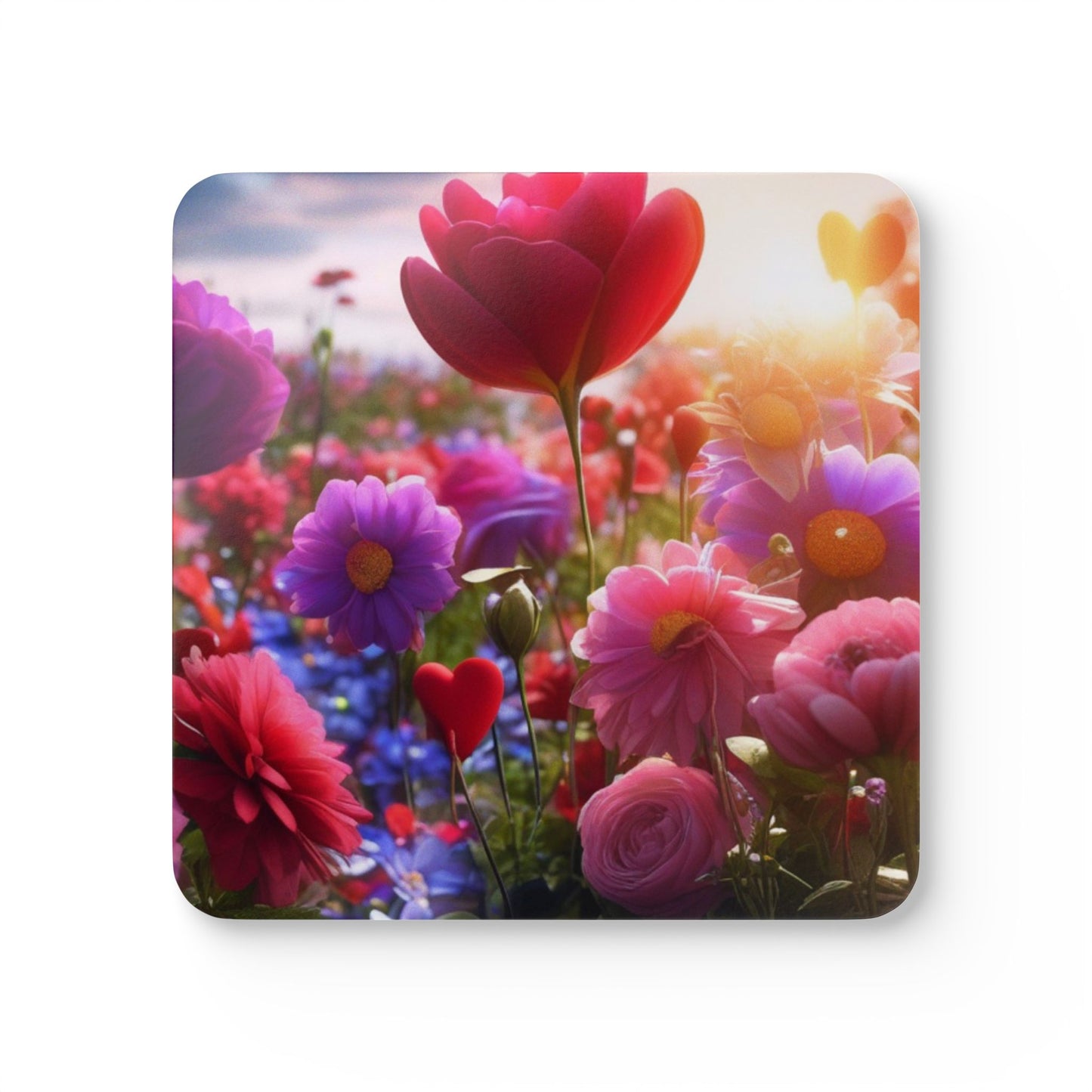 Floral Cork Coaster Set - Drink Coasters for Home Decor. Gifts for Her